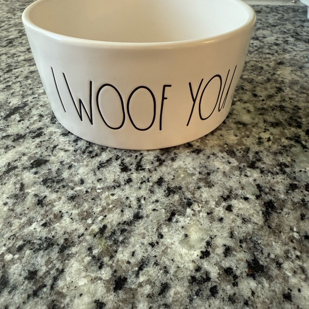 Rae Dunn 'I Woof You' Dog Bowl